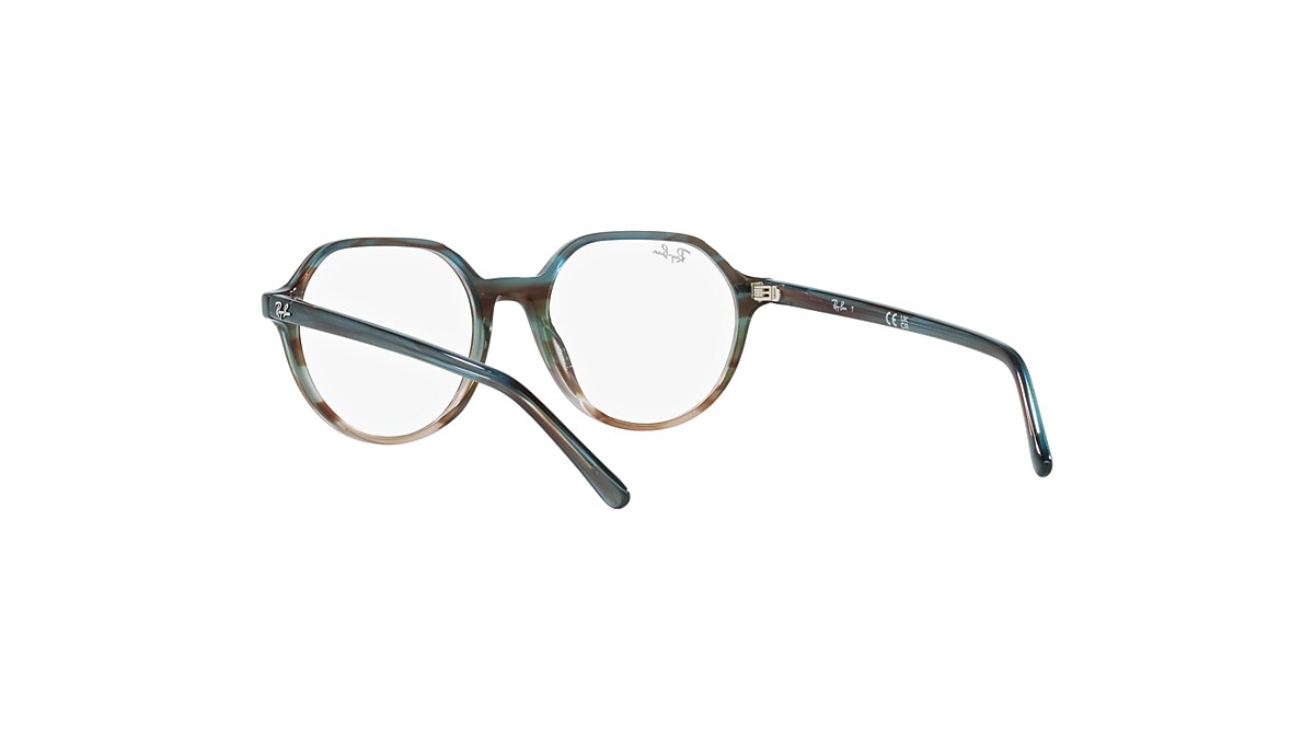 THALIA OPTICS Eyeglasses with Striped Blue & Green Frame