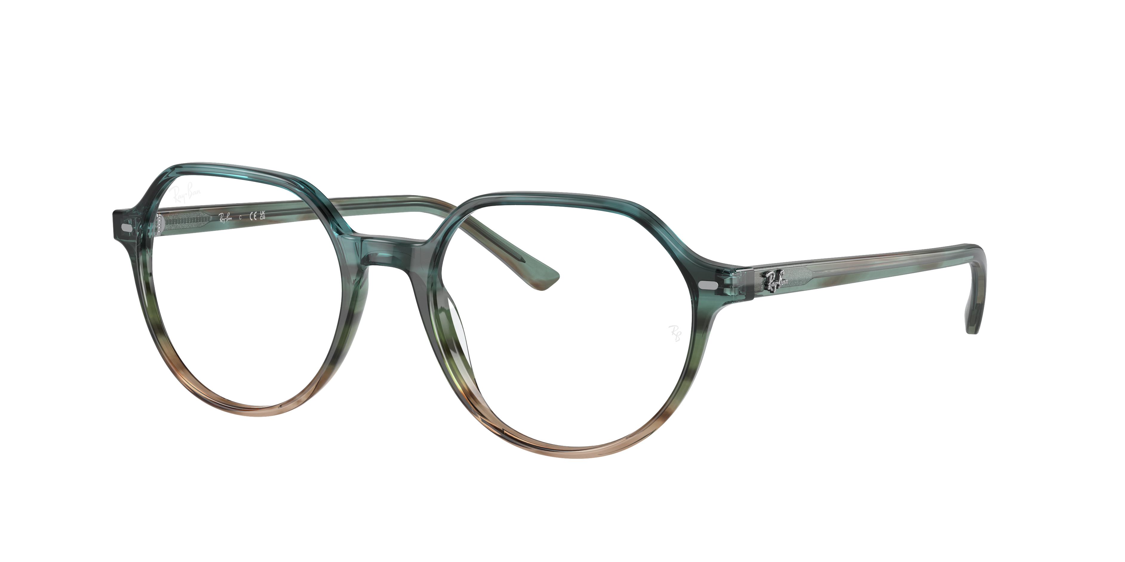 Thalia Optics Eyeglasses with Striped Blue & Green Frame RB5395 Ray