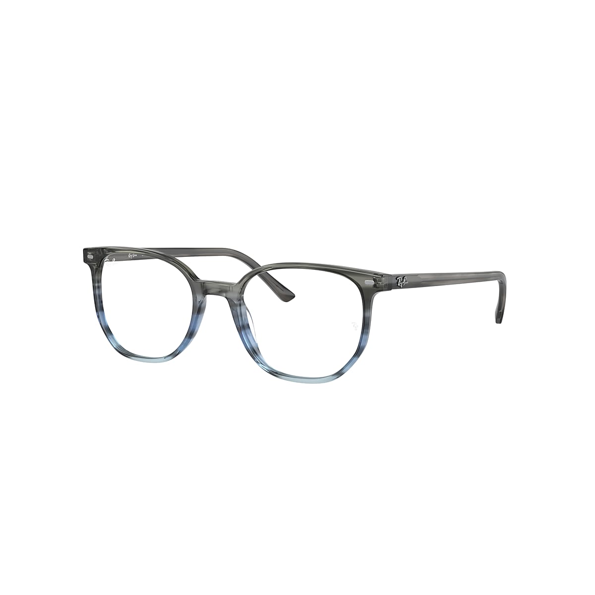 ELLIOT OPTICS Eyeglasses with Striped Grey & Blue Frame