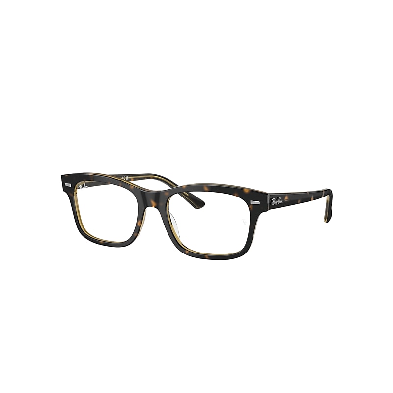 Ray Ban Eyeglasses Unisex Burbank Optics - Havana On Transparent Frame Clear Lenses Polarized 56-19