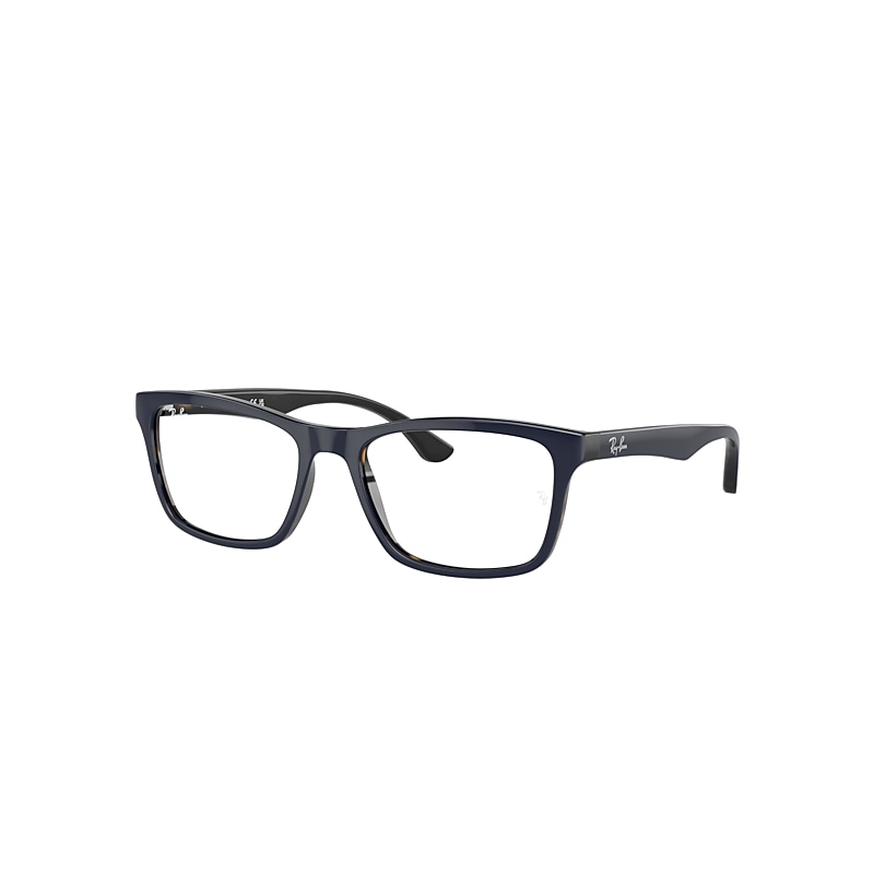 Ray Ban Eyeglasses Unisex Rb5279 Optics - Blue On Havana Frame Clear Lenses Polarized 53-18