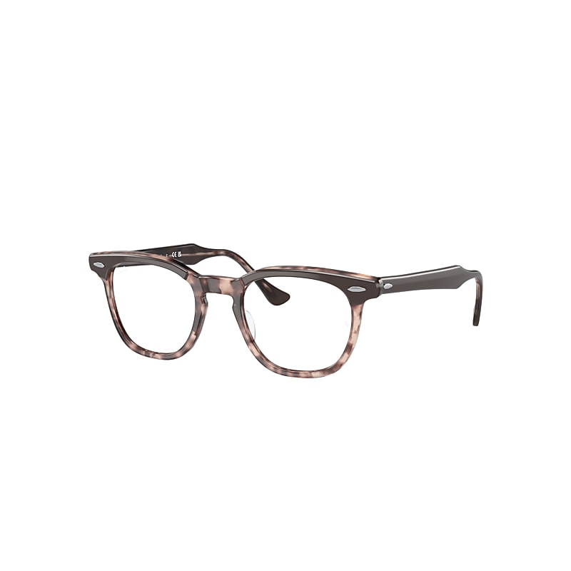 Ray Ban Eyeglasses Unisex Hawkeye Optics - Brown On Pink Havana Frame Clear Lenses Polarized 48-21