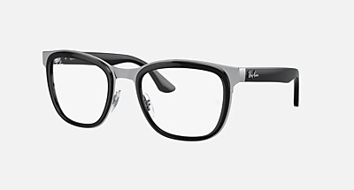 Ray-Ban RB3709 Clyde Transitions調光レンズ CLYDE TRANSITIONS® Sunglasses in Black On Silver and Clear/Green