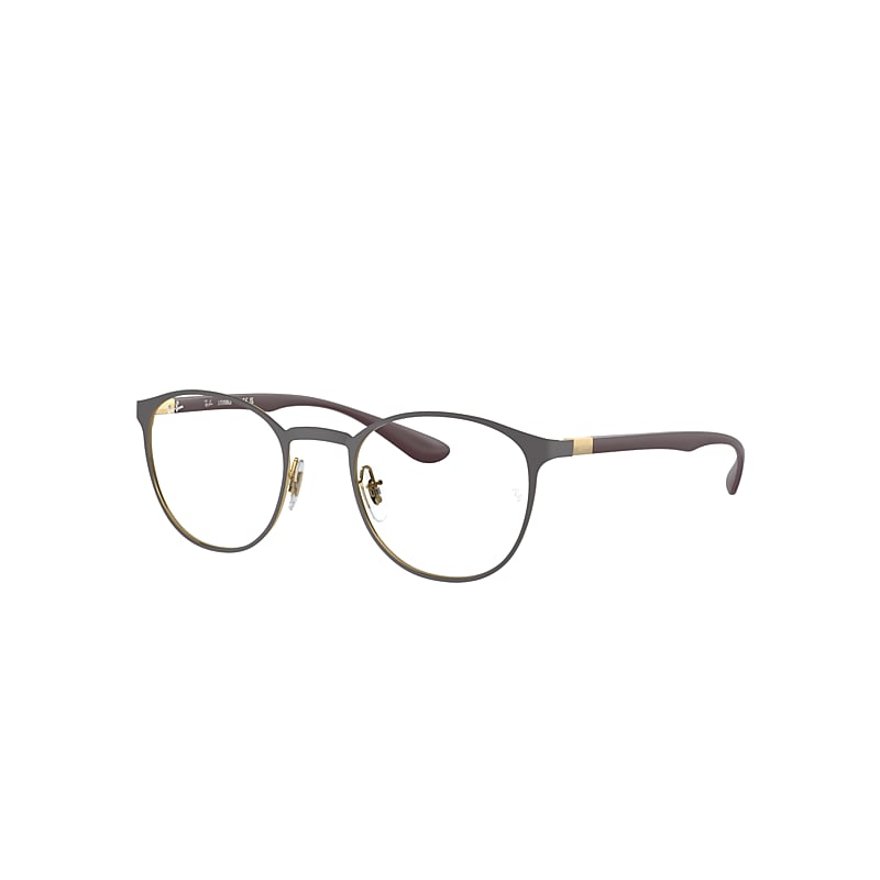 Ray Ban Eyeglasses Unisex Rb6355 Optics - Gold Frame Clear Lenses Polarized 50-20