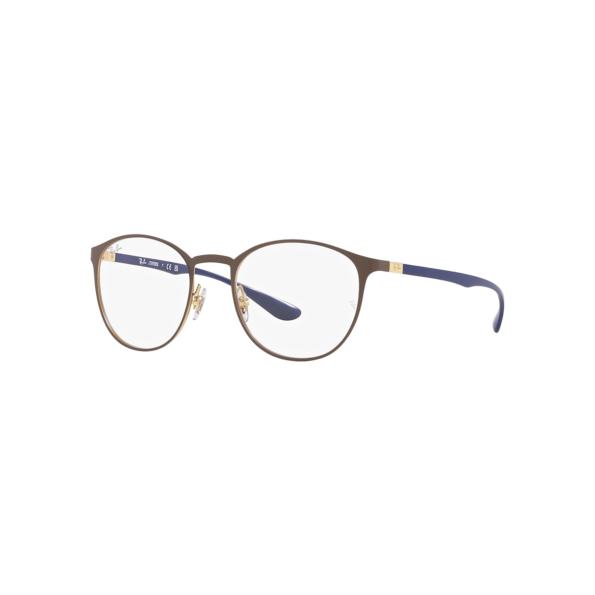 RB6355 OPTICS Eyeglasses with Brown On Gold Frame - RB6355