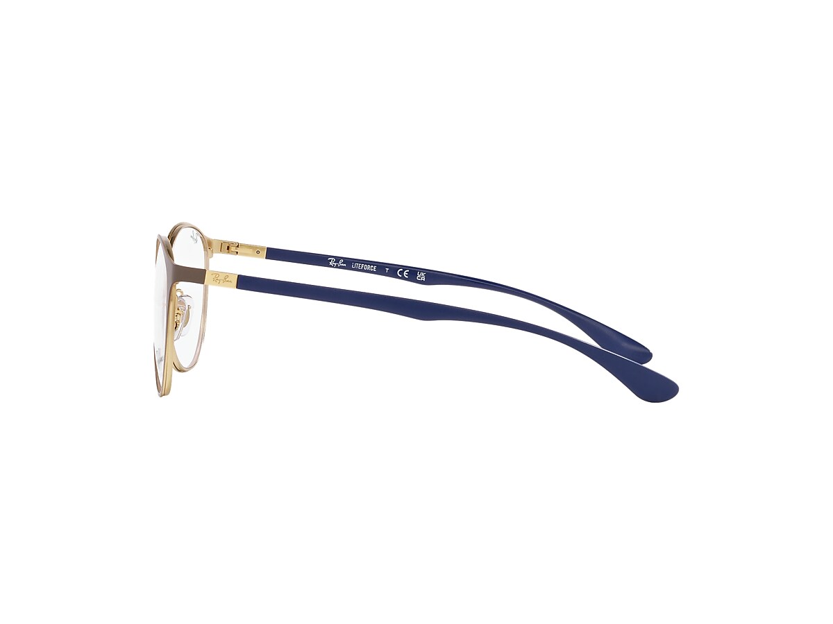 RB6355 OPTICS Eyeglasses with Brown On Gold Frame - RB6355 | Ray