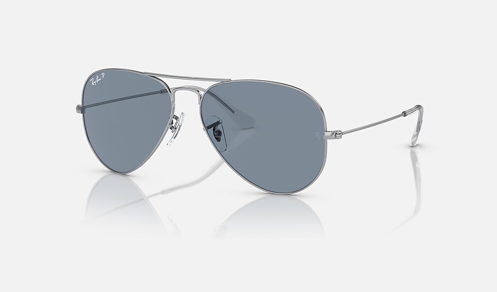Blokkeren Denk vooruit Billy Aviator Classic Sunglasses in Silver and Blue | Ray-Ban®