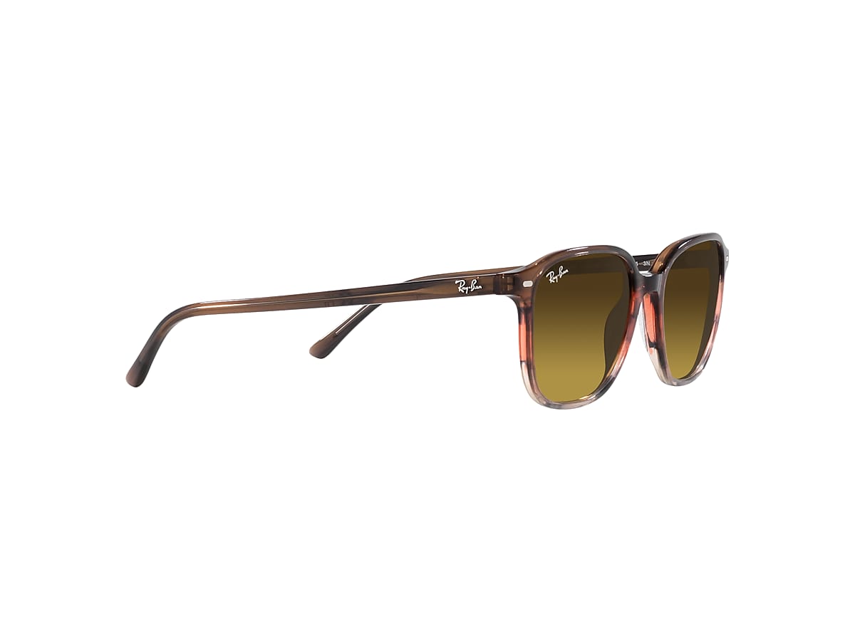 LEONARD Sunglasses in Striped Brown & Red and Brown - RB2193F