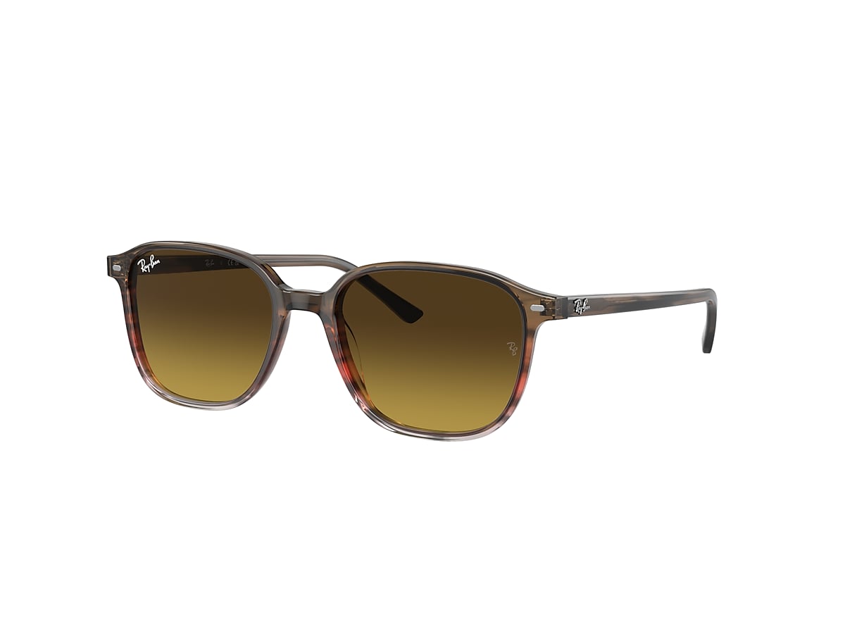 LEONARD Sunglasses in Striped Brown & Red and Brown - RB2193F