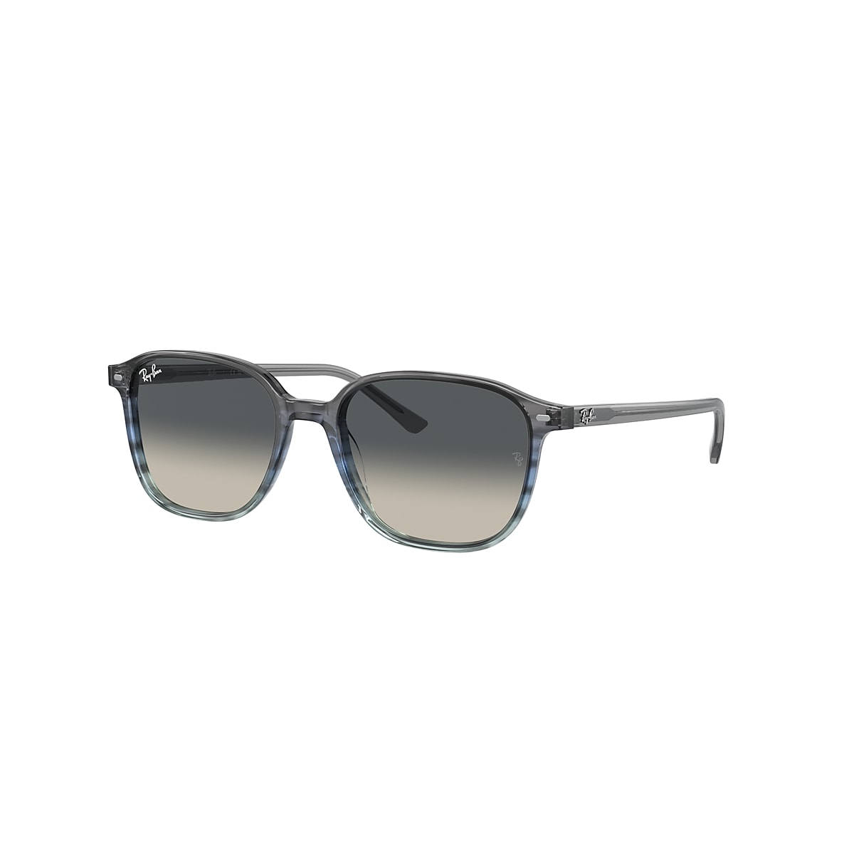 Ray-Ban Sunglasses Unisex Leonard - Striped Grey & Blue Frame Grey Lenses 55-18 Ray-Ban Sunglasses Unisex Leonard - Striped Grey & Blue Frame Grey Lenses 55-18
