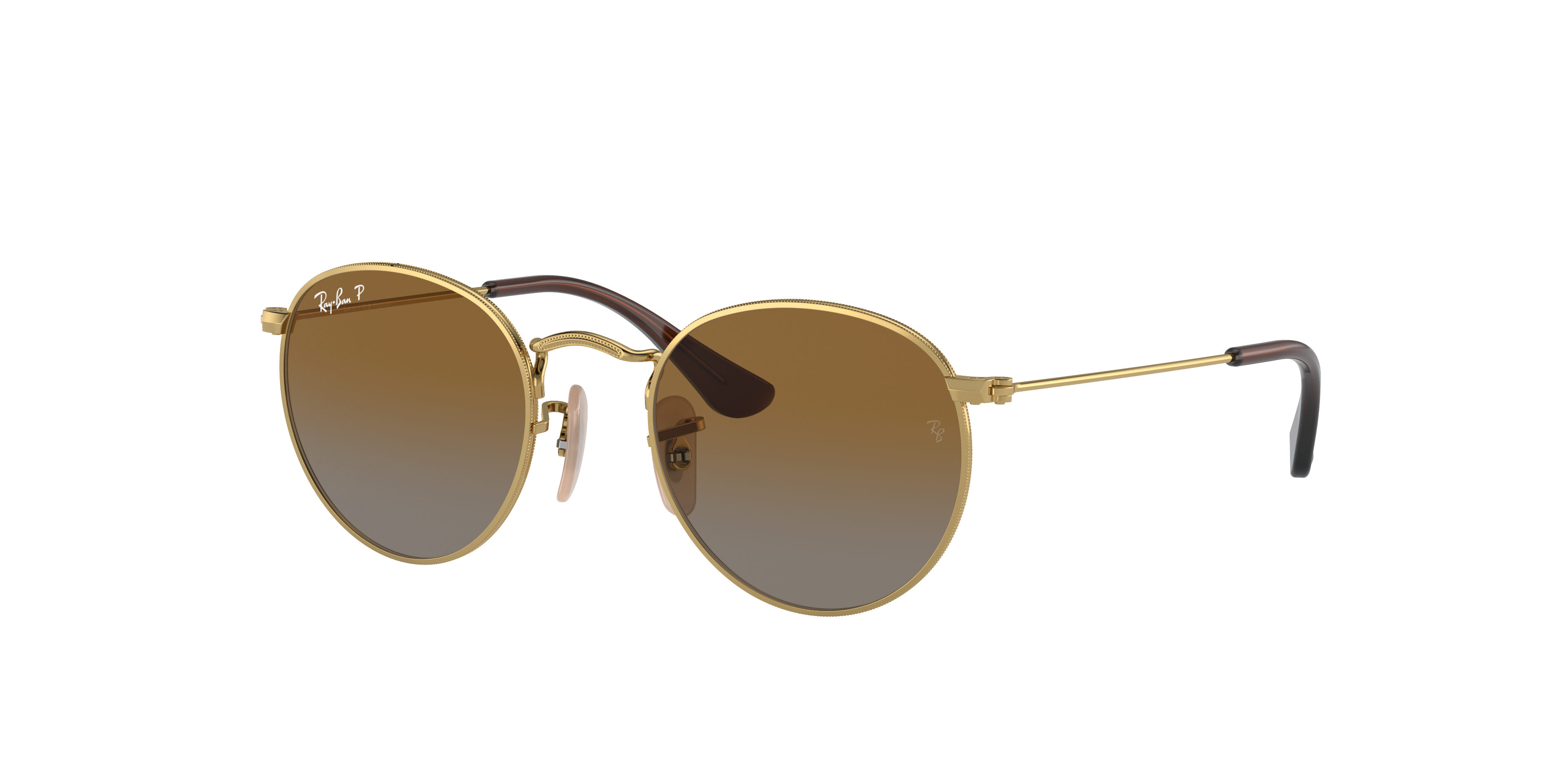 Round Kids Sunglasses in Gold and Brown - RB9547S | Ray-Ban® US