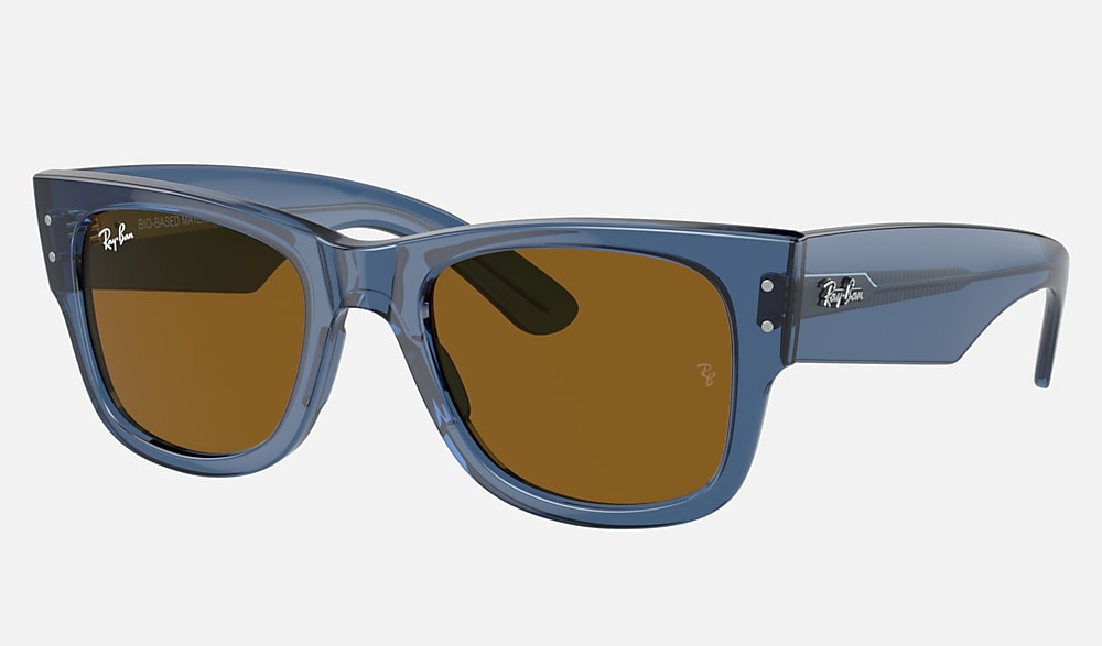 MEGA WAYFARER BIO-BASED Sunglasses in Transparent Blue 