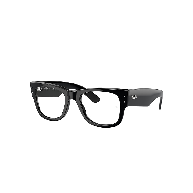 Ray Ban Eyeglasses Unisex Mega Wayfarer Optics - Black Frame Clear Lenses Polarized 51-21