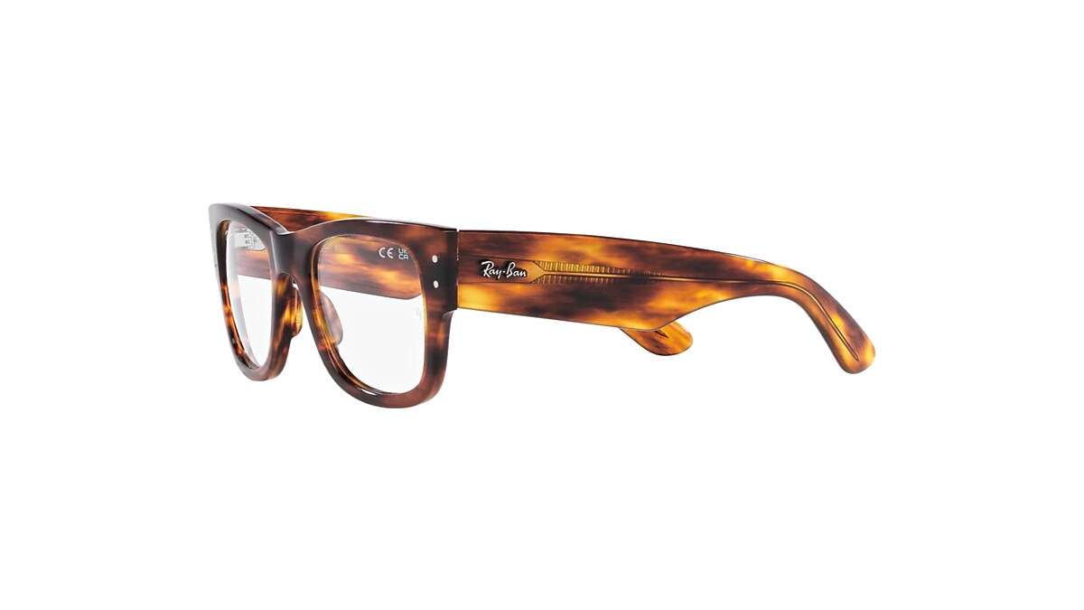 MEGA WAYFARER OPTICS Eyeglasses with Striped Havana Frame
