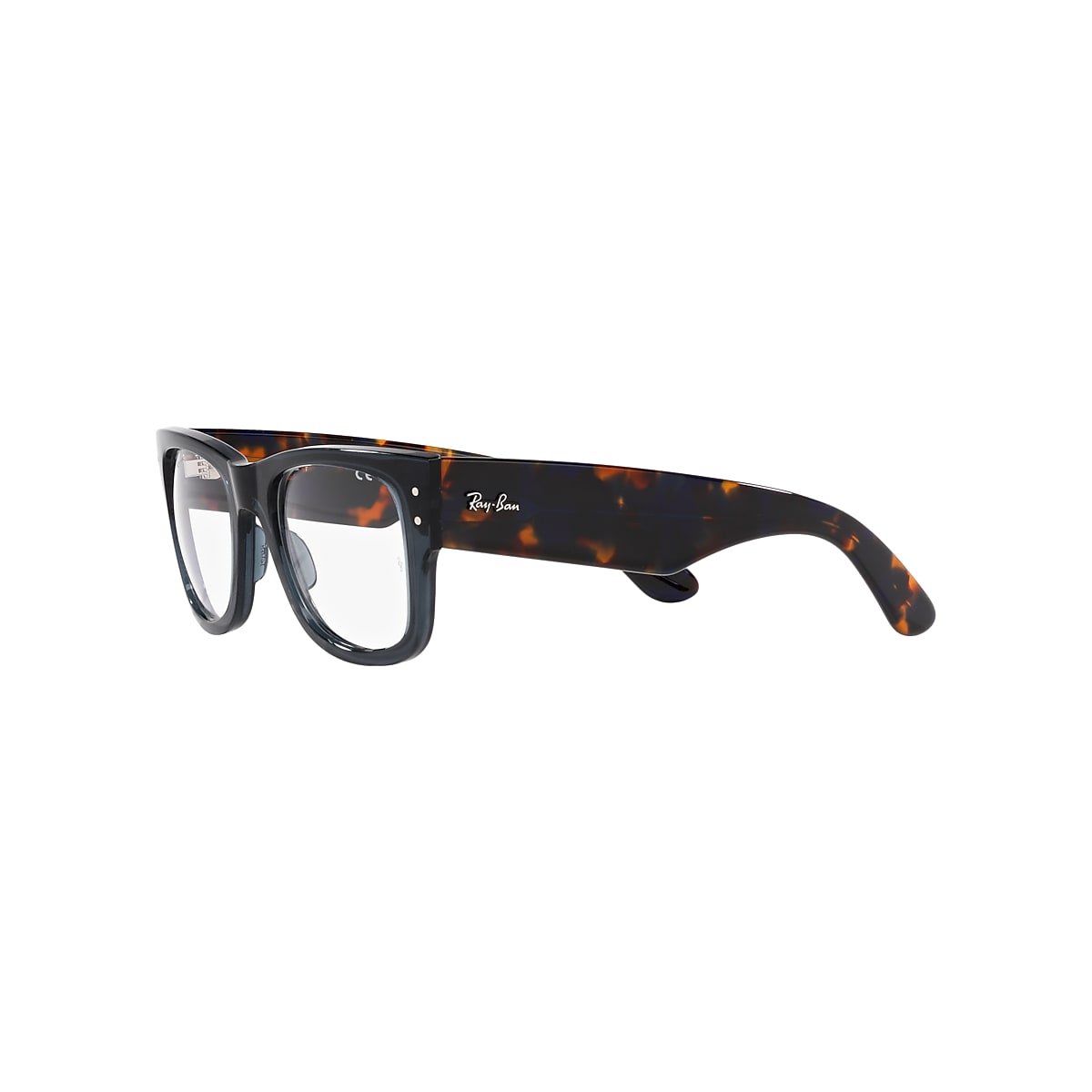 MEGA WAYFARER OPTICS Eyeglasses with Transparent Dark Blue 