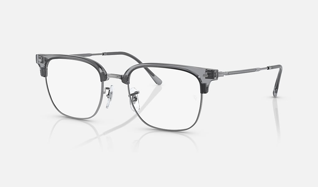 New Clubmaster Optics Limited Eyeglasses with Transparent Grey On Gunmetal  Frame | Ray-Ban®