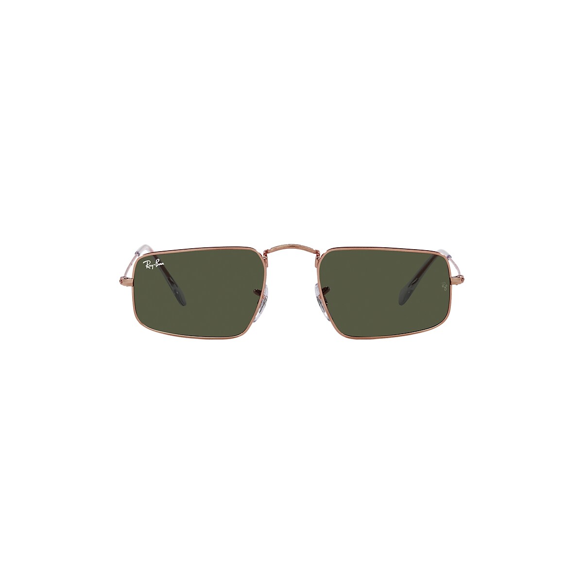 Ray-Ban Julie Rose Gold Sunglasses Rose Gold Frame Green Lenses 52-20