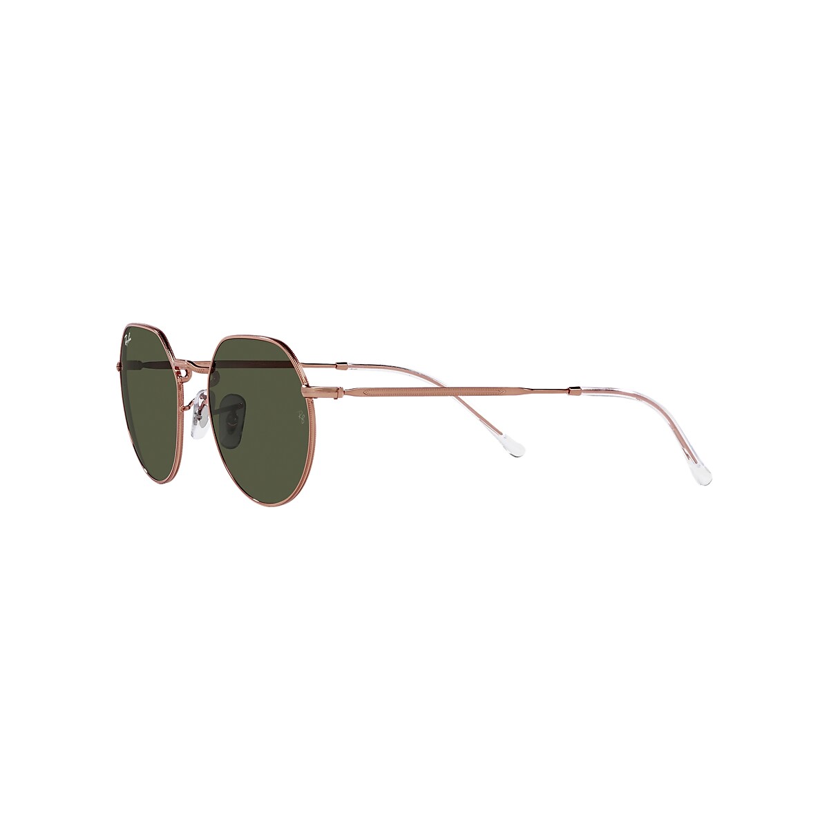 JACK ROSE GOLD Sunglasses in Rose Gold and Green - Ray-Ban