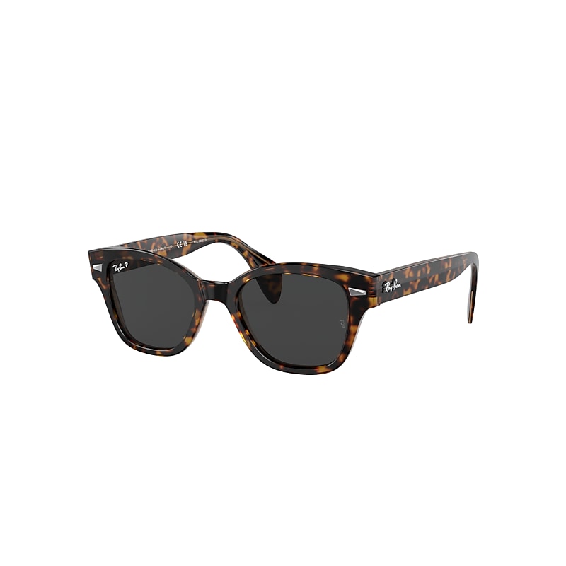 Ray Ban Rb0880s Reloaded Sunglasses Havana On Transparent Brown Frame Black Lenses Polarized 52-19