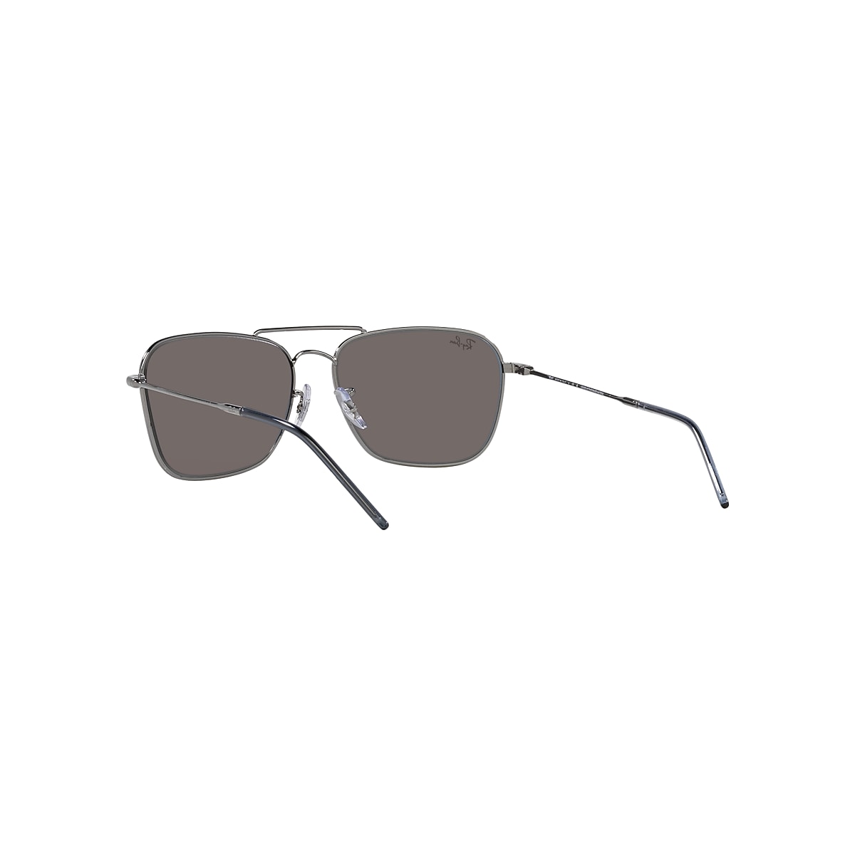 Ray-Ban CARAVAN REVERSE ケース、クリーナー、箱付き CARAVAN REVERSE Sunglasses in Gunmetal and Light Blue