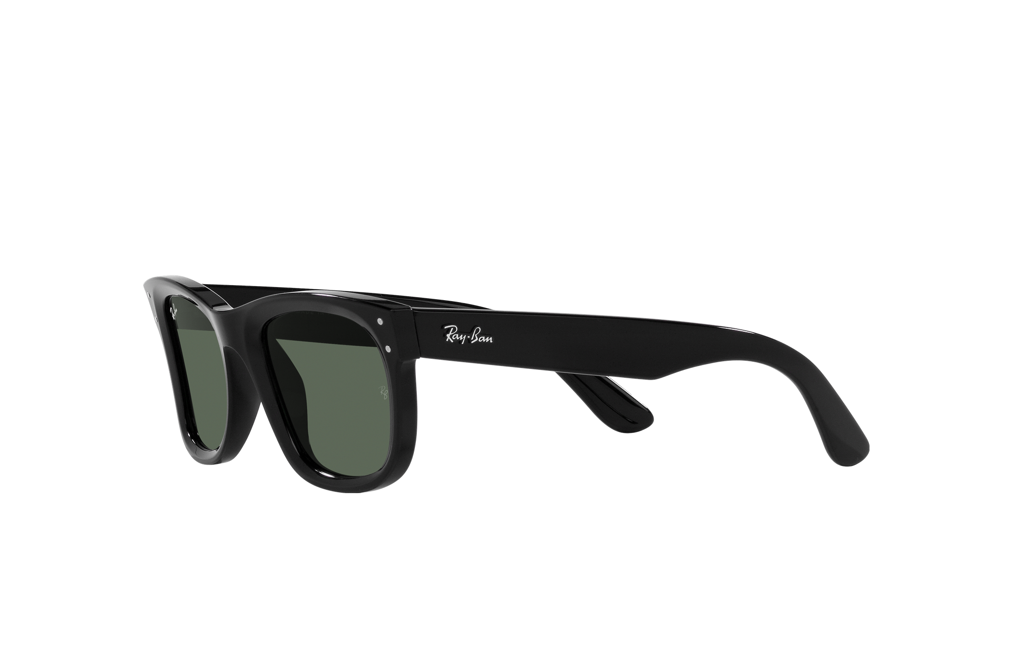 Ray-Ban Sunglasses Wayfarer Reverse Black Frame Green Lenses