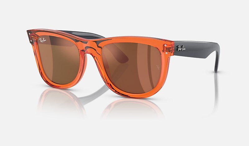 WAYFARER REVERSE Sunglasses in Transparent Orange and Copper