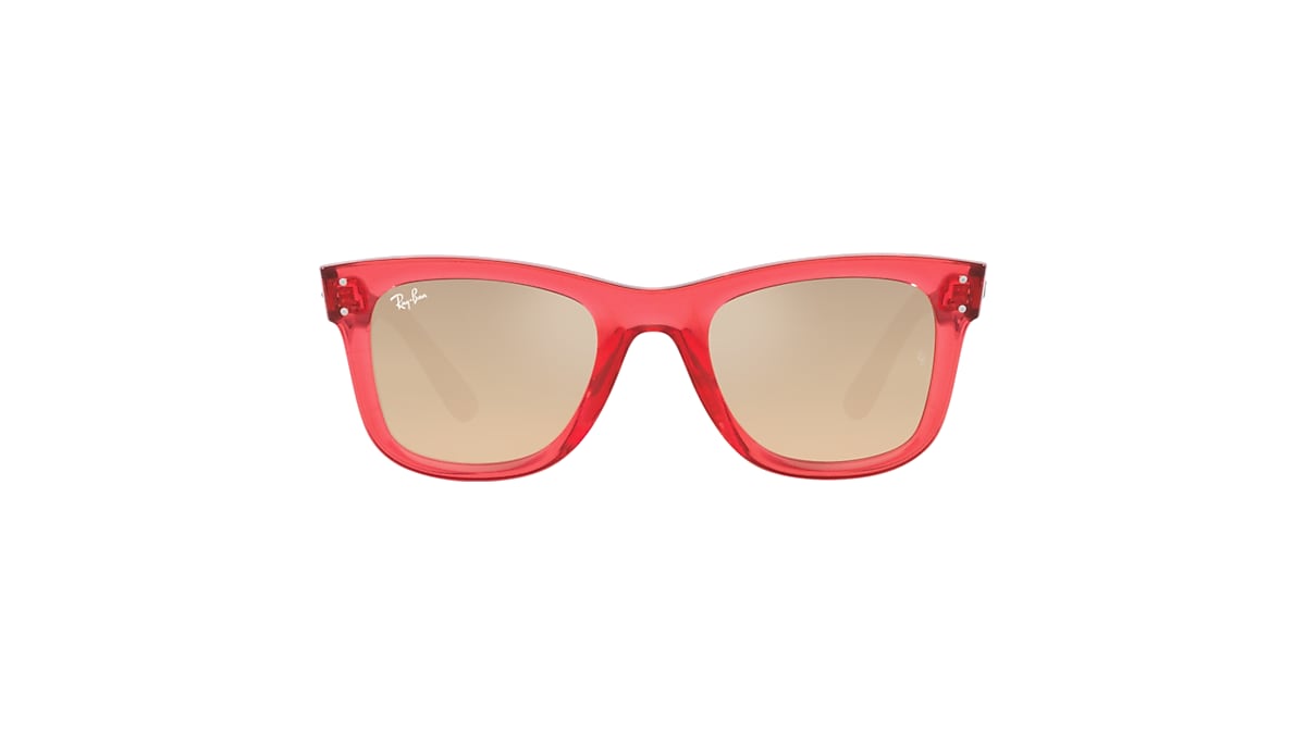 WAYFARER REVERSE Sunglasses in Transparent Red and Brown