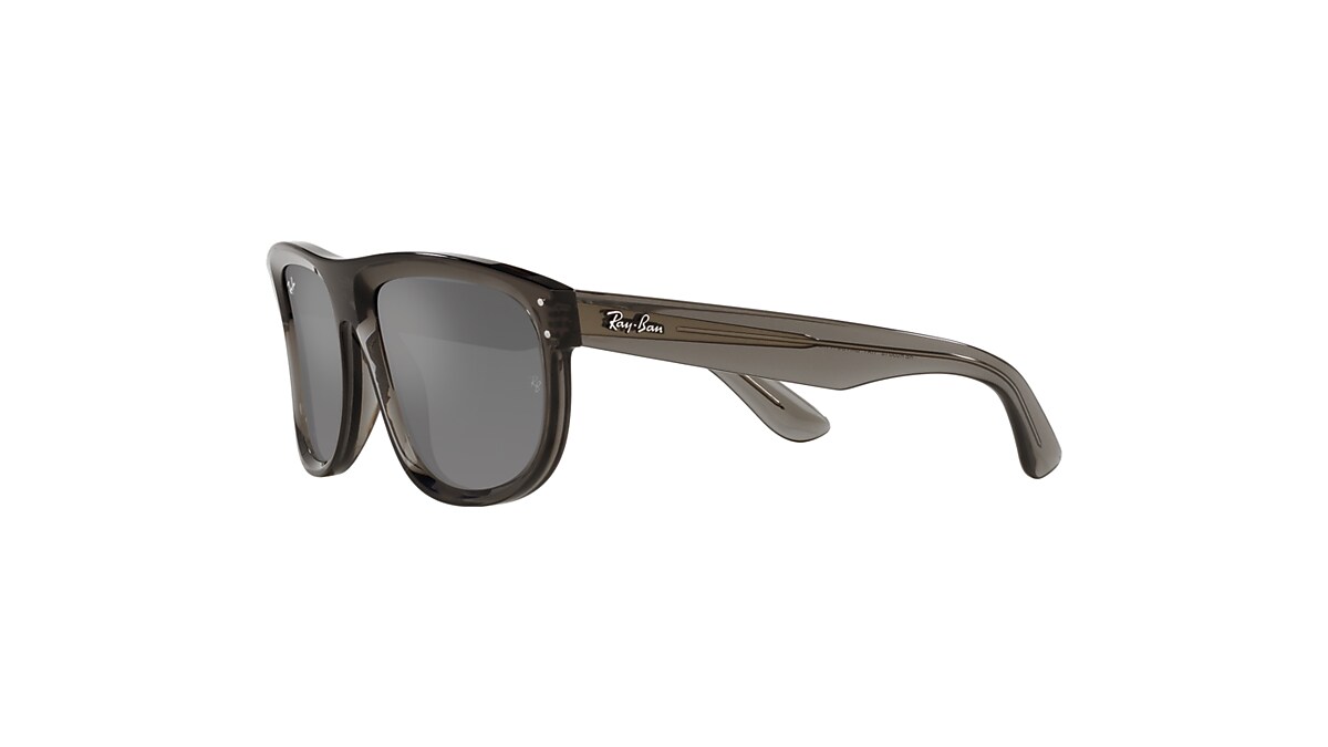 BOYFRIEND REVERSE Sunglasses in Transparent Dark Grey and Silver