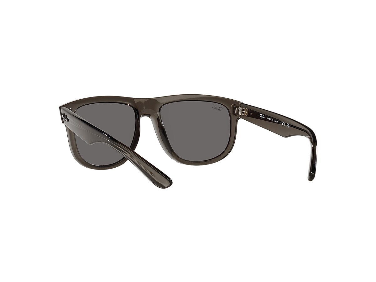 BOYFRIEND REVERSE Sunglasses in Transparent Dark Grey and Silver