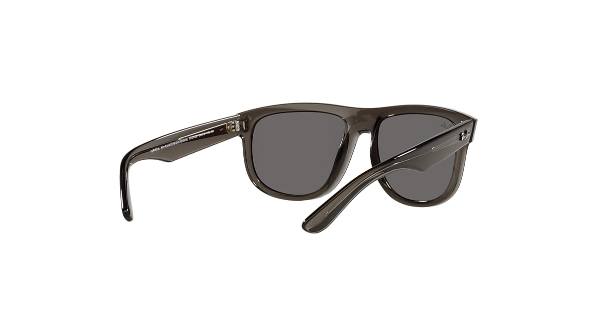 BOYFRIEND REVERSE Sunglasses in Transparent Dark Grey and Silver
