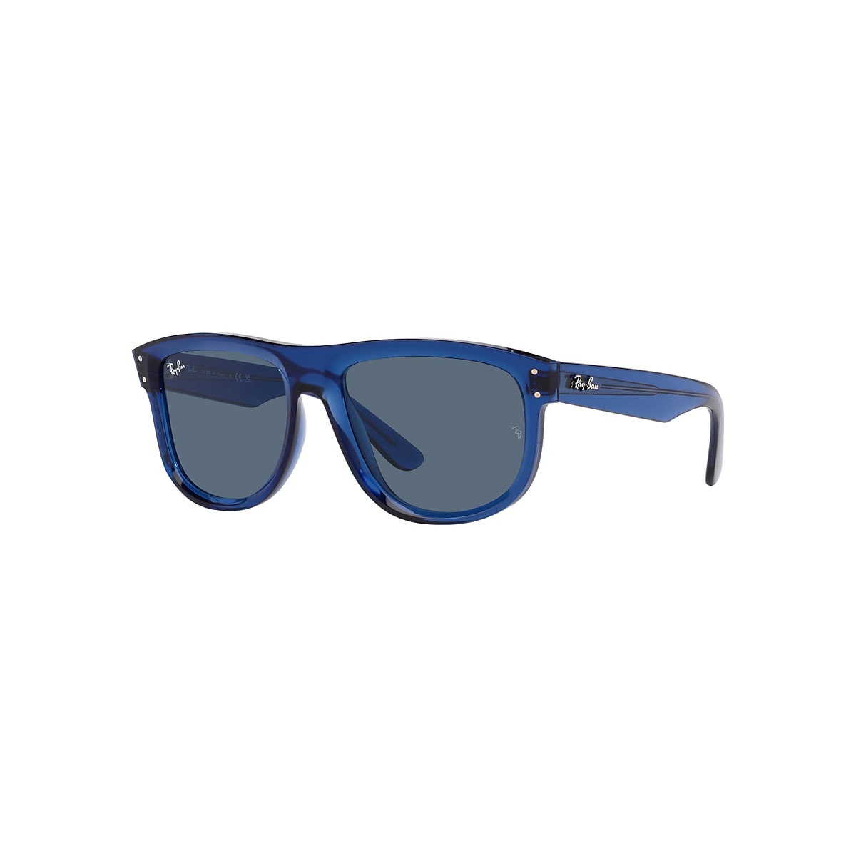 BOYFRIEND REVERSE Sunglasses in Transparent Navy Blue and Blue 