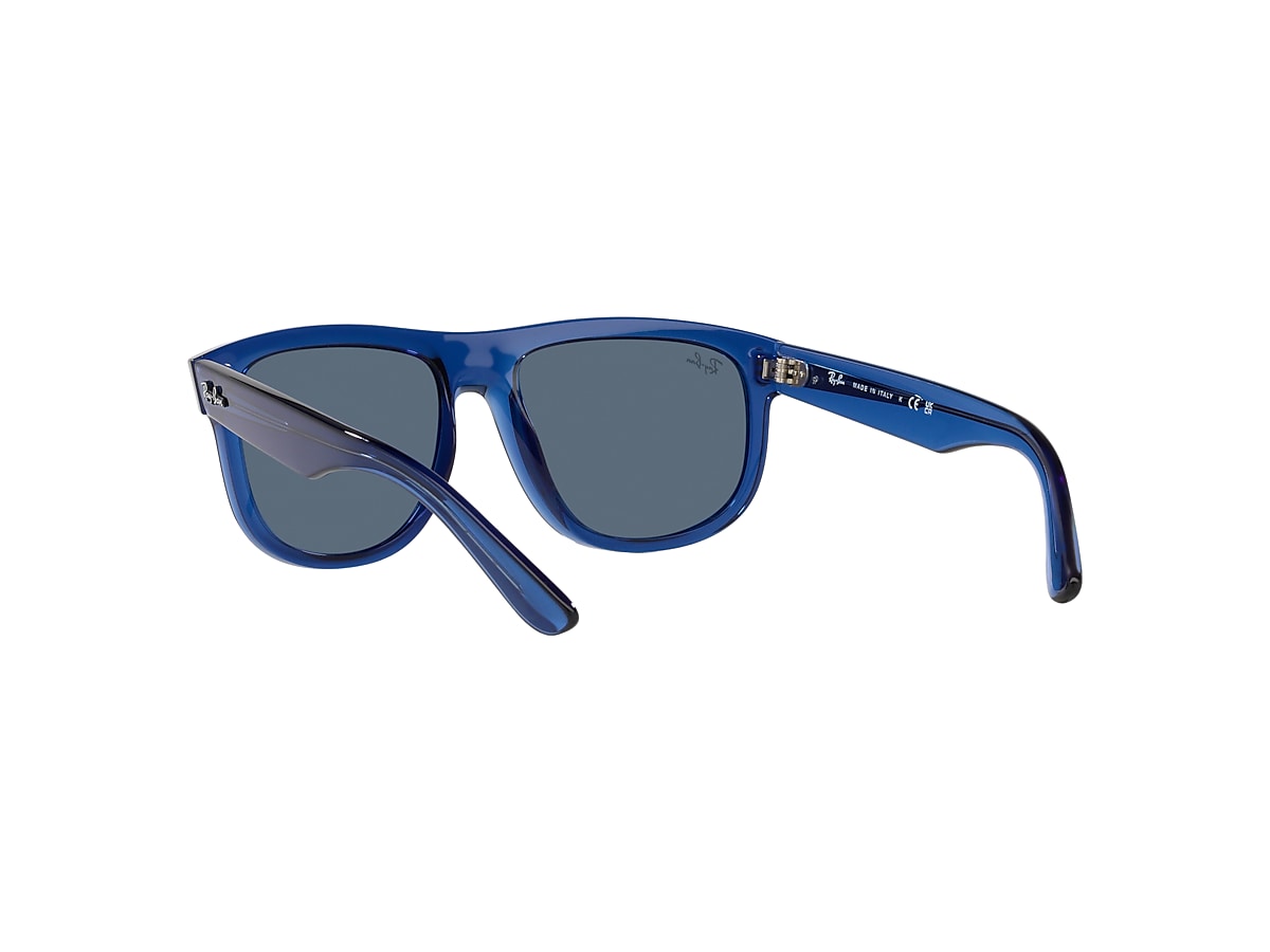 BOYFRIEND REVERSE Sunglasses in Transparent Navy Blue and Blue