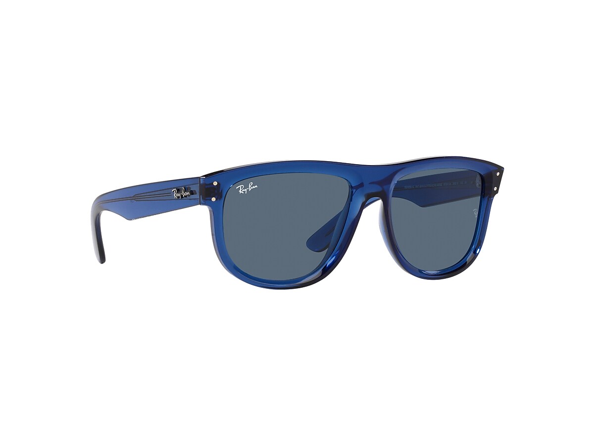 BOYFRIEND REVERSE Sunglasses in Transparent Navy Blue and Blue