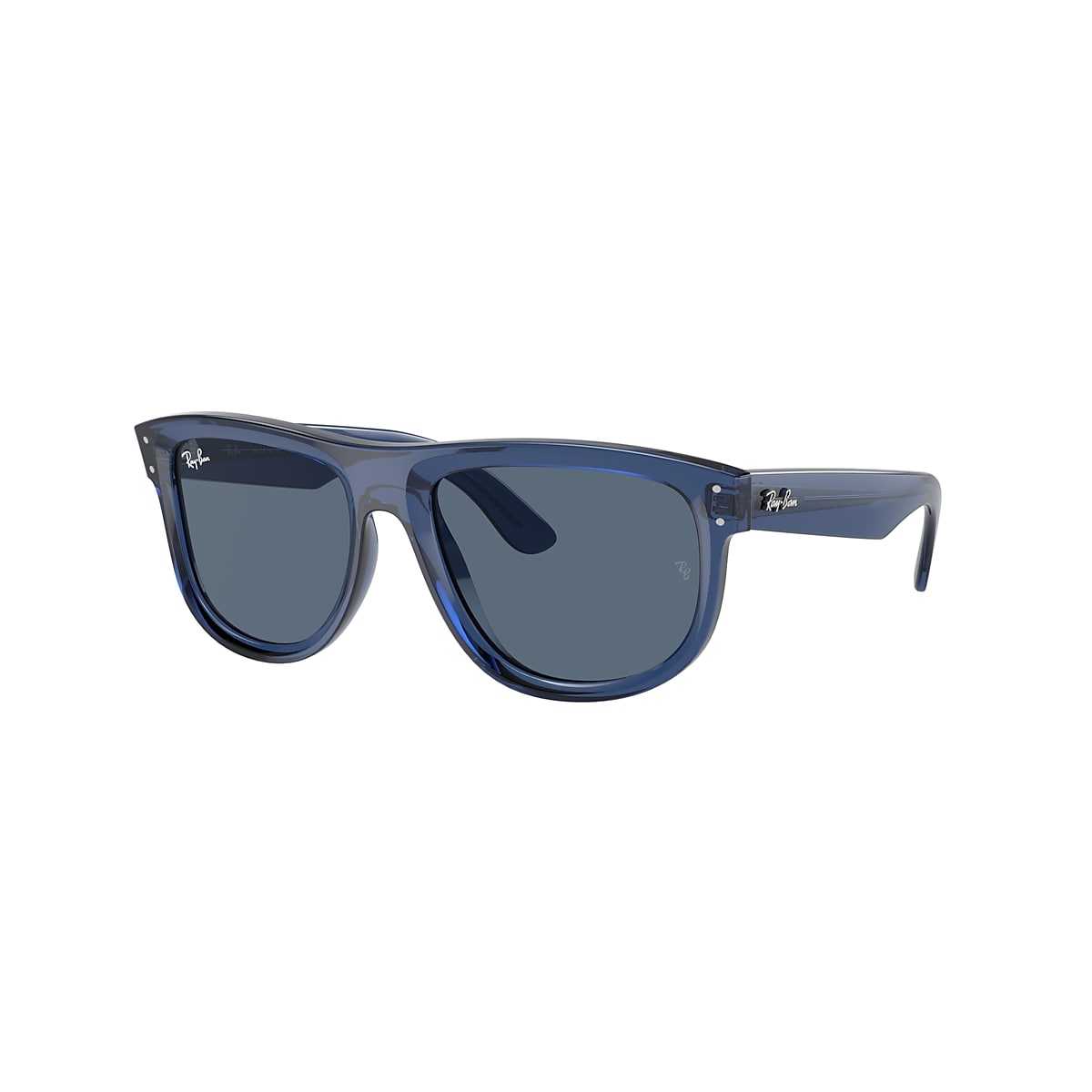 BOYFRIEND REVERSE Sunglasses in Transparent Navy Blue and Blue 