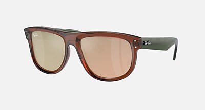 BOYFRIEND REVERSE Sunglasses in Transparent Dark Grey and Silver