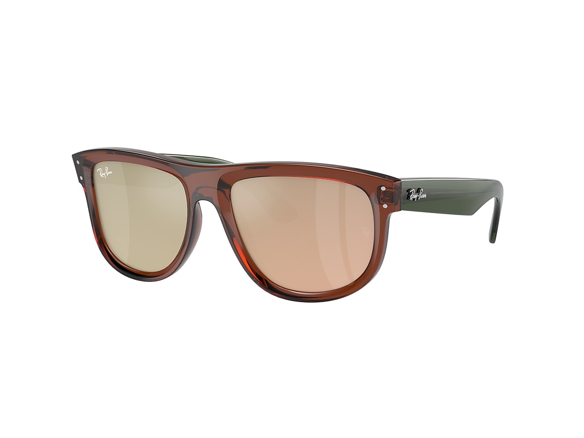 BOYFRIEND REVERSE Sunglasses in Transparent Light Brown and Brown 