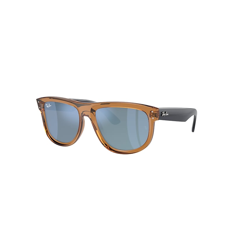 Ray Ban Boyfriend Reverse Sonnenbrillen Blau Transparent Fassung Blau Glas 56-18 In Transparent Blue