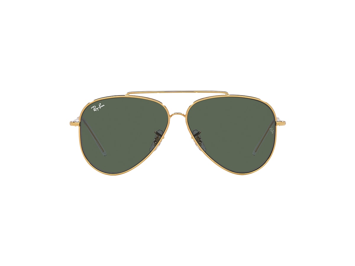 AVIATOR REVERSE Sunglasses in Arista Gold and G-15 Green AVIATOR REVERSE Sunglasses in Arista Gold and G-15 Green