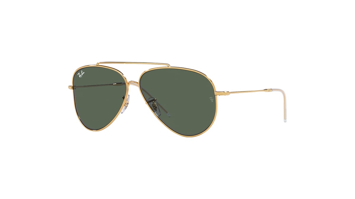 AVIATOR REVERSE Sunglasses in Arista Gold and G-15 Green AVIATOR REVERSE Sunglasses in Arista Gold and G-15 Green