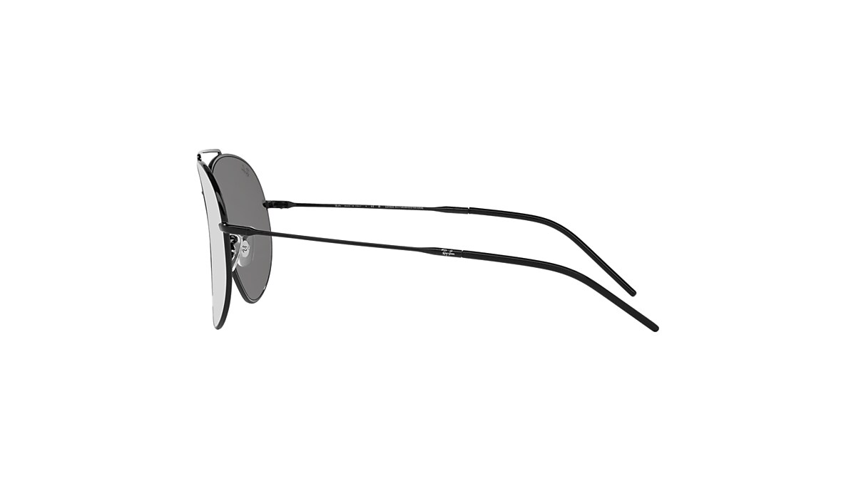 Óculos de Sol AVIATOR REVERSE em Preto e Prata - RBR0101S Óculos de Sol AVIATOR REVERSE em Preto e Prata - RBR0101S