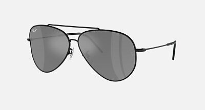 AVIATOR REVERSE Sunglasses in Black and Silver (62-11) - RBR0101S