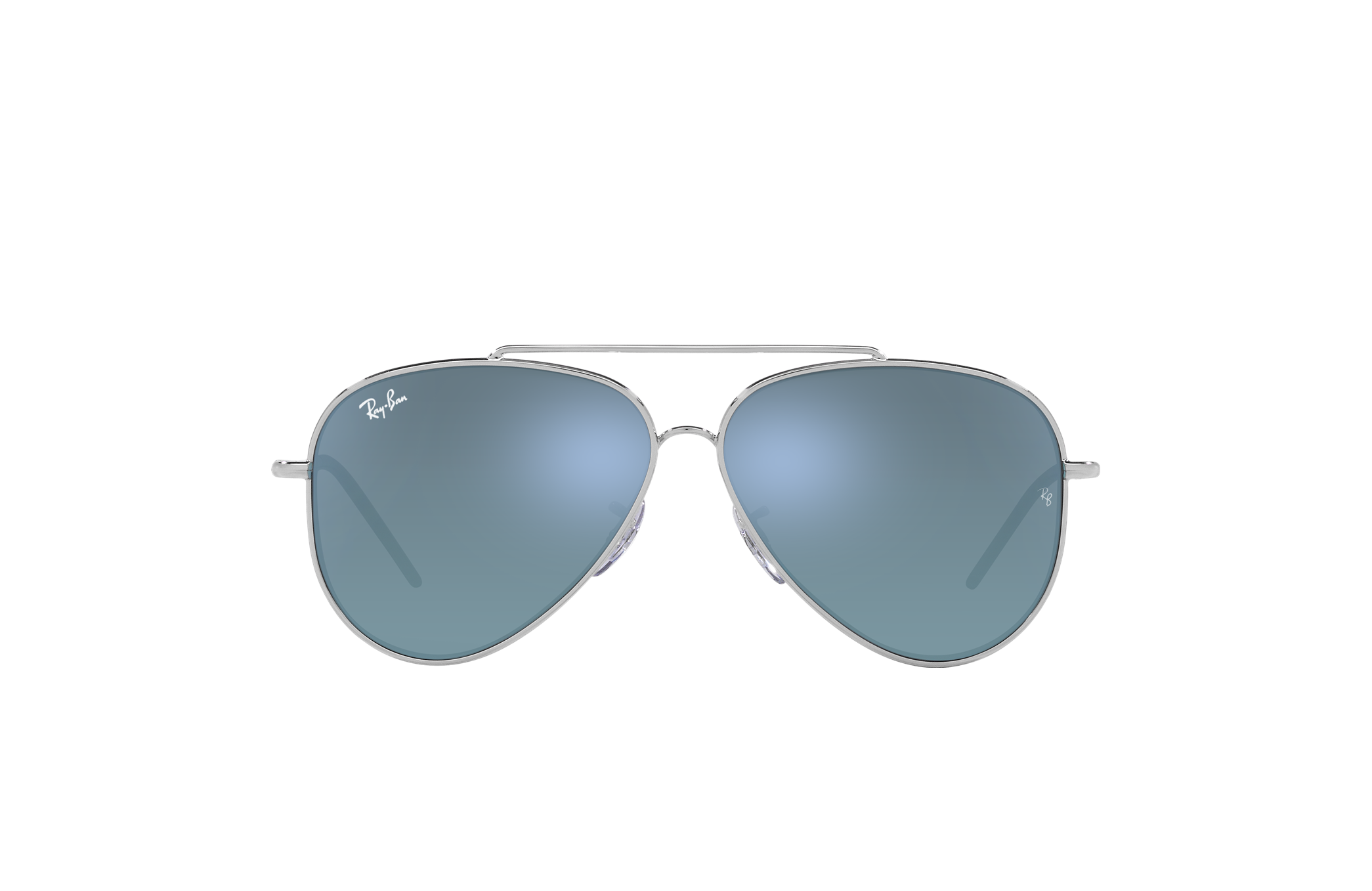 Aviator Reverse Sunglasses in Silver and Light Blue - RBR0101S | Ray-Ban® EU