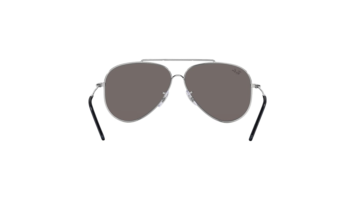 Óculos de Sol AVIATOR REVERSE em Prata e Azul-claro Óculos de Sol AVIATOR REVERSE em Prata e Azul-claro
