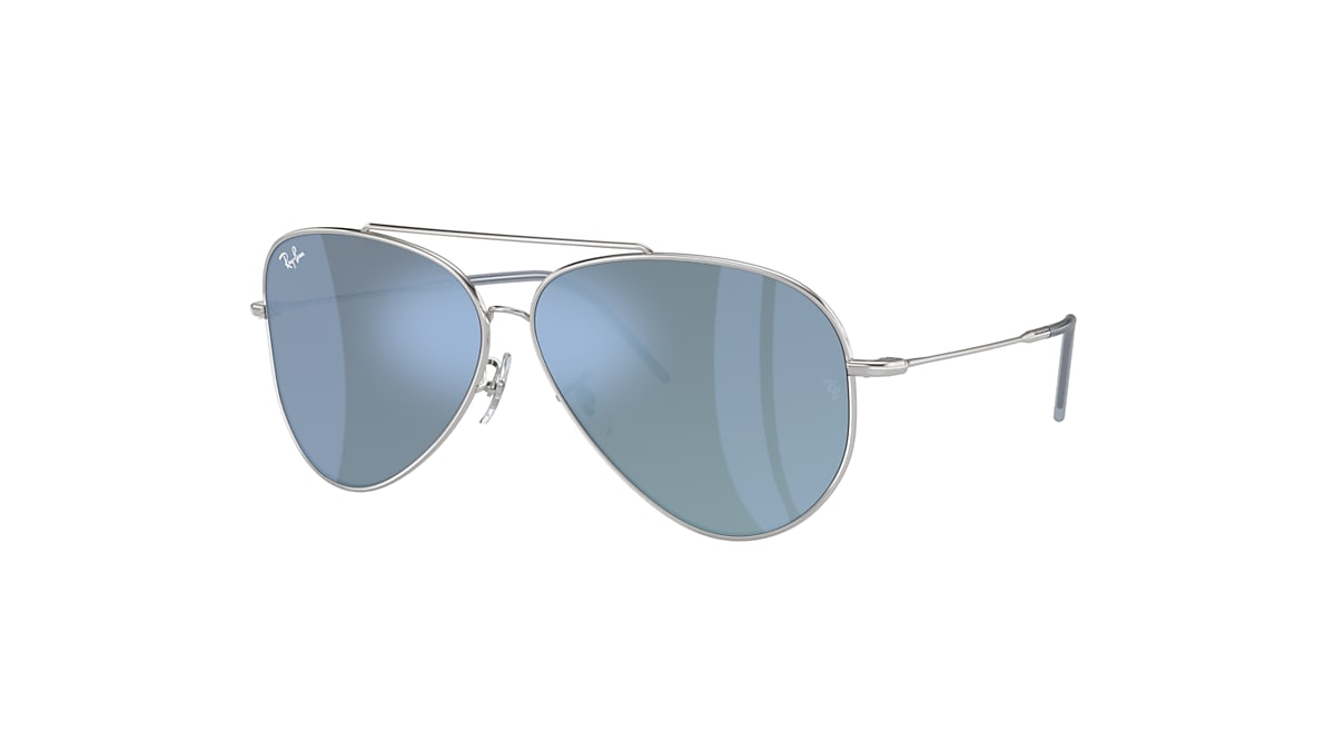 AVIATOR REVERSE Sunglasses in Silver and Light Blue - RBR0101S