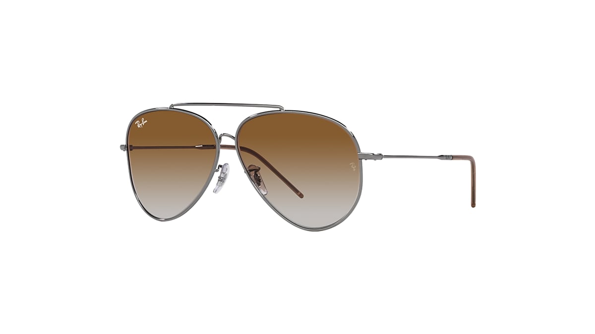 AVIATOR REVERSE Sunglasses in Gunmetal and Brown - RBR0101S | Ray