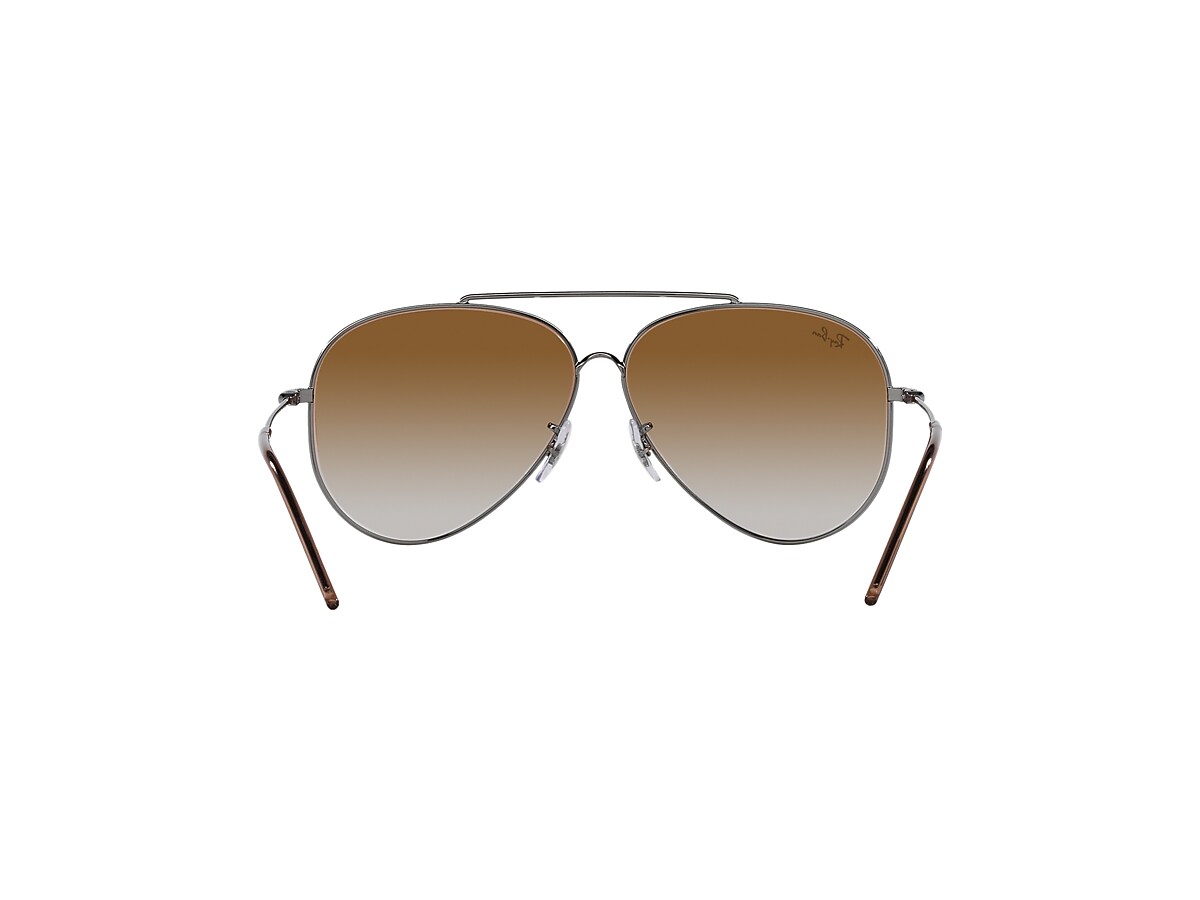 AVIATOR REVERSE Sunglasses in Gunmetal and Brown - RBR0101S | Ray 