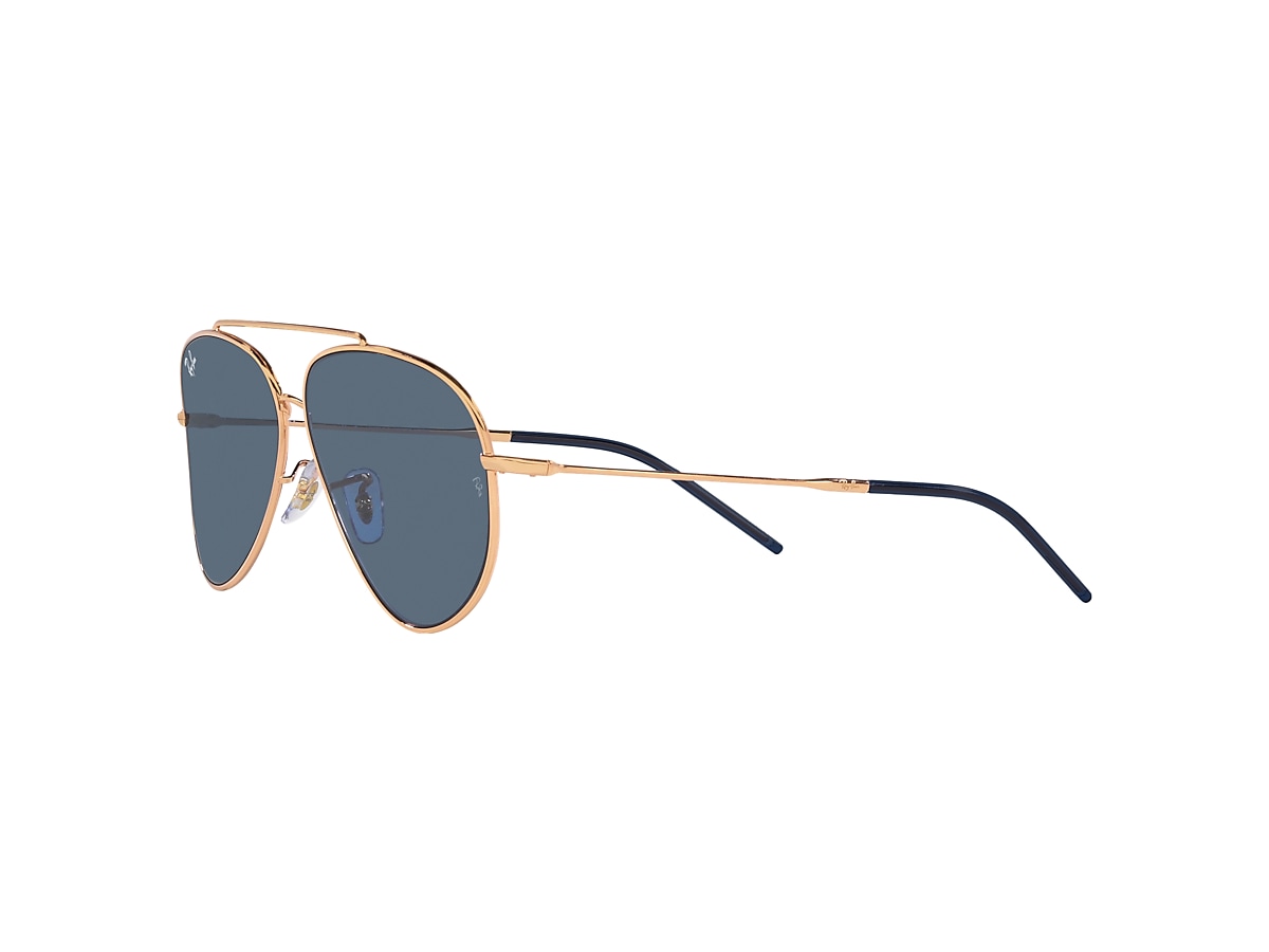 AVIATOR REVERSE Sunglasses in Rose Gold and Blue - RBR0101S | Ray