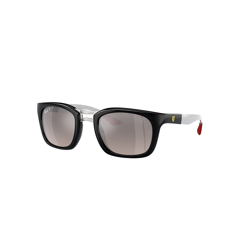 Ray Ban Rb8362m Scuderia Ferrari Collection Sunglasses Light Carbon Frame Grey Lenses Polarized 53-25 In Light Carbon