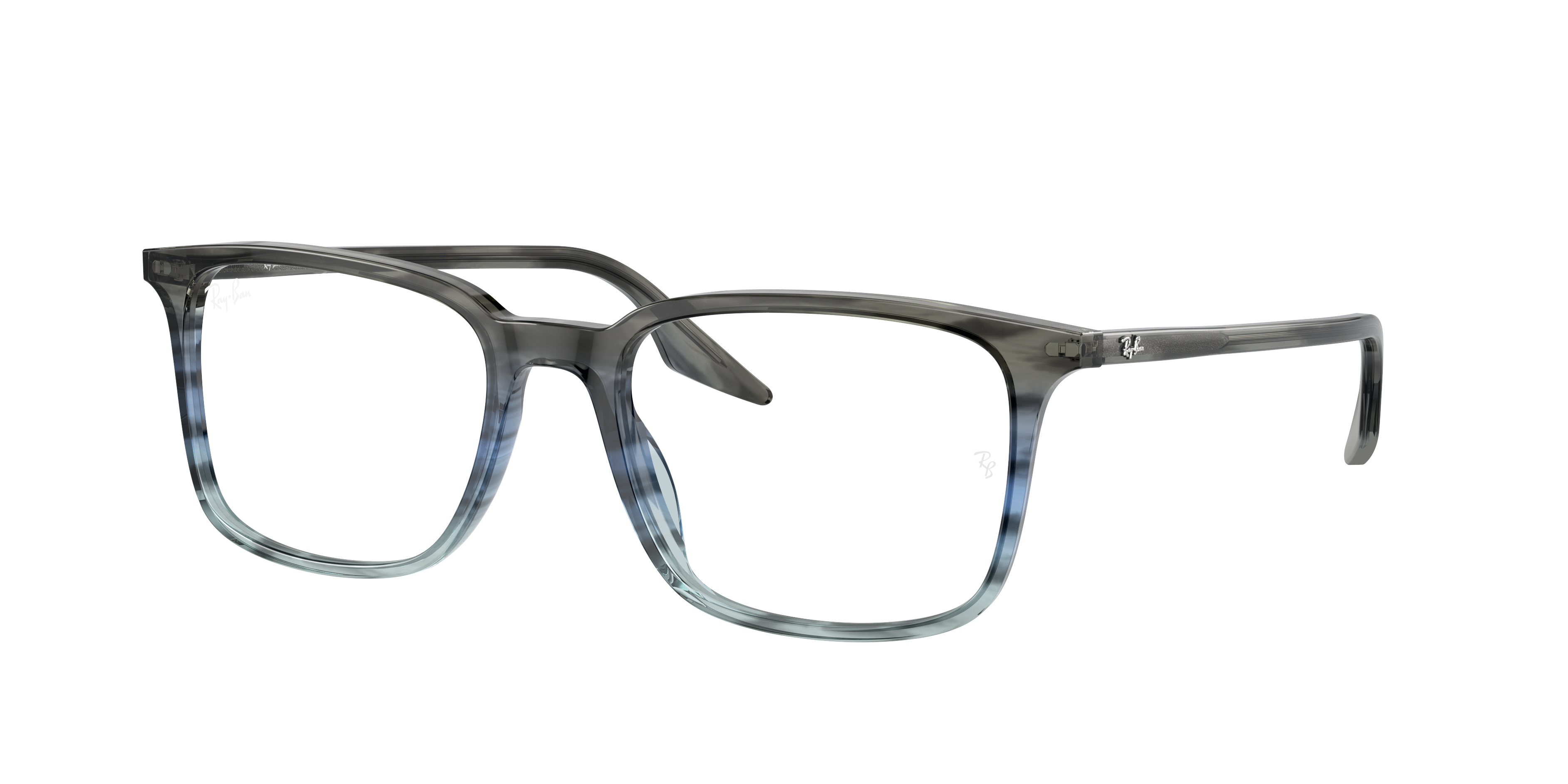 Rb5421 Optics Eyeglasses with Striped Grey & Blue Frame - RB5421 | Ray ...