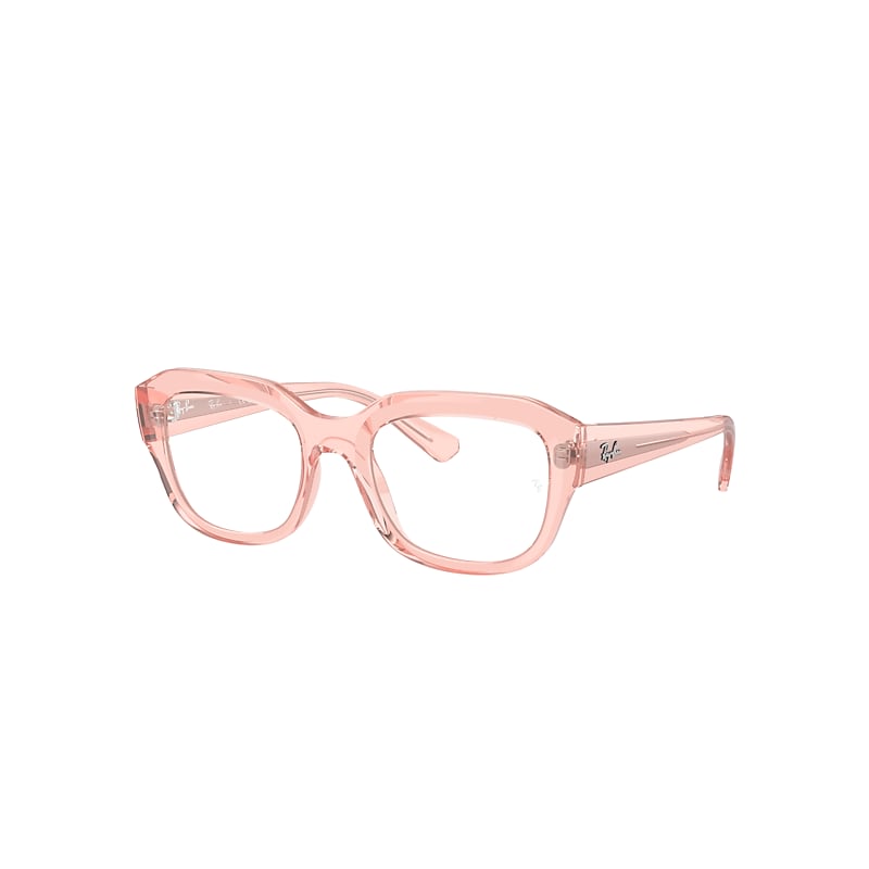 Ray Ban Leonid Optics Bio-based Eyeglasses Transparent Pink Frame Demo Lens Lenses Polarized 54-20